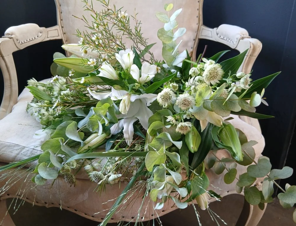 Bouquet Blanc, par Rosa Artisan Fleuriste, fleuriste à Rennes