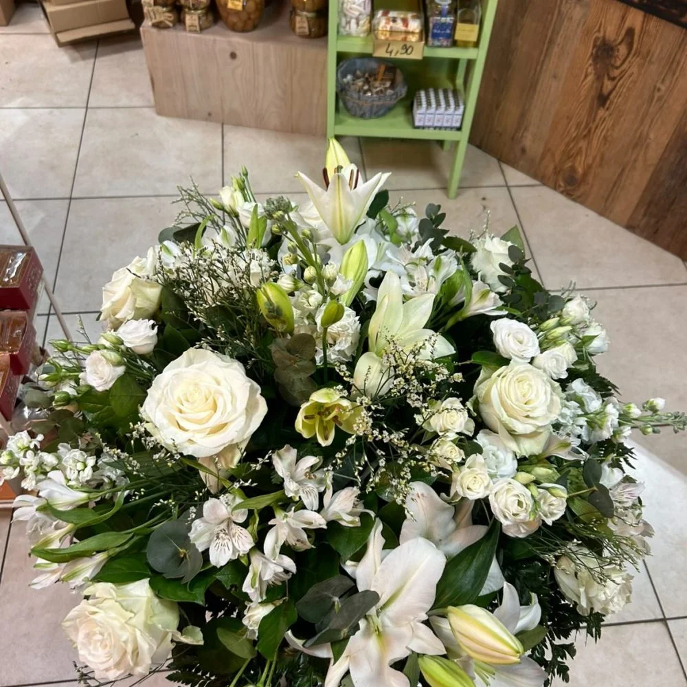 coussin deuil petit, par Fleurs et Saveurs Cherbourg, fleuriste à Cherbourg-en-Cotentin