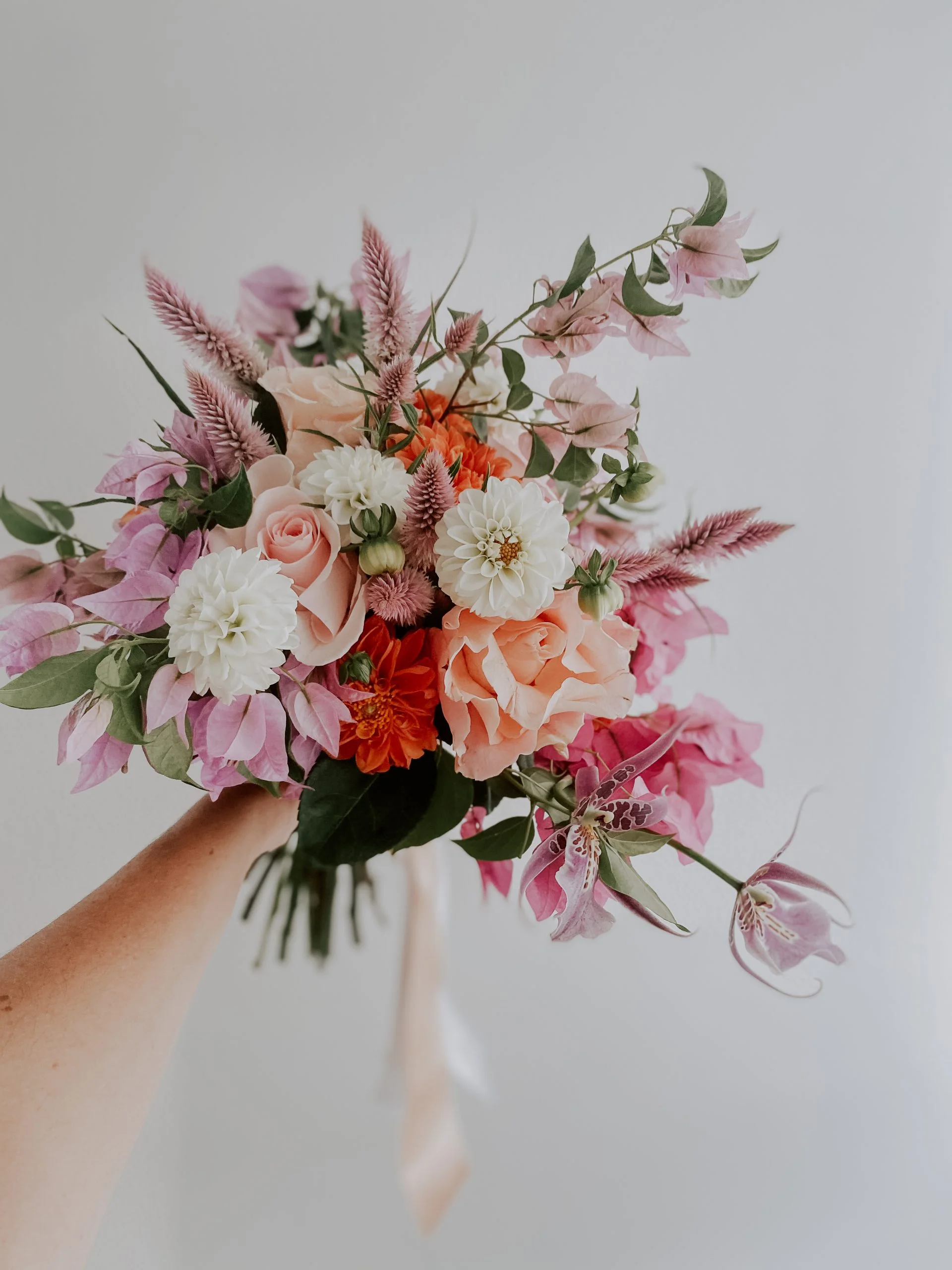 Bouquet romantique, par Eden Bird, fleuriste à Saint-Pierre