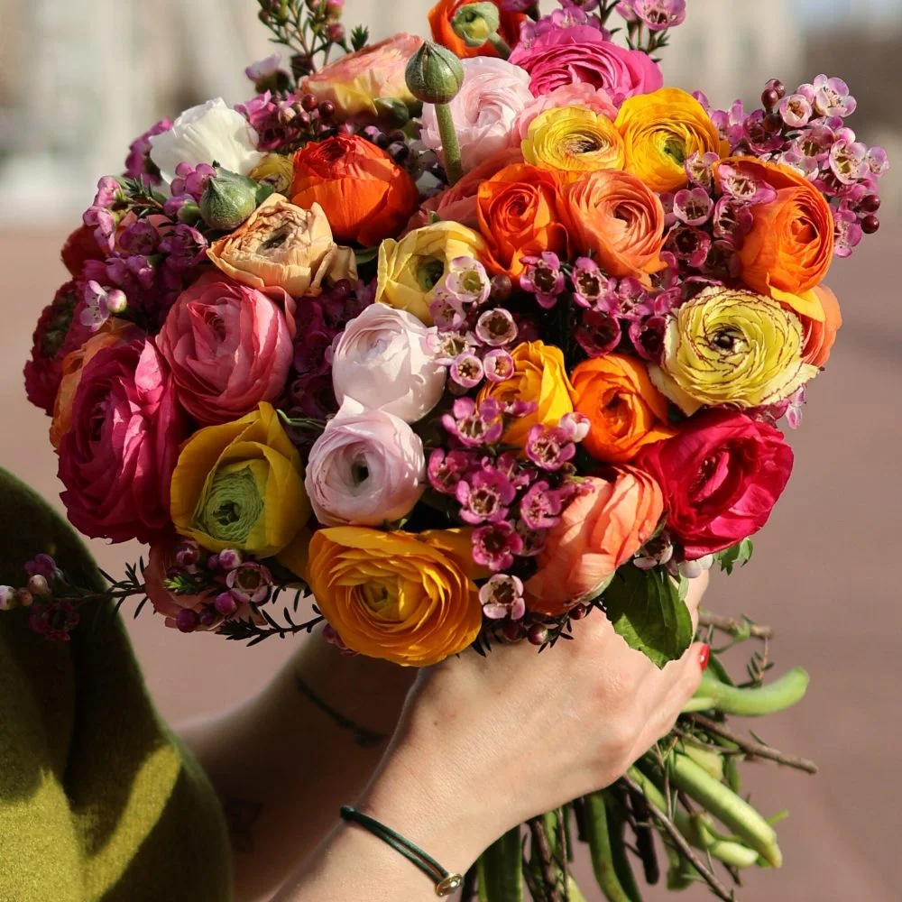 Bouquet de Renoncules, par Les fleurs de Célony, fleuriste à Aix-en-Provence