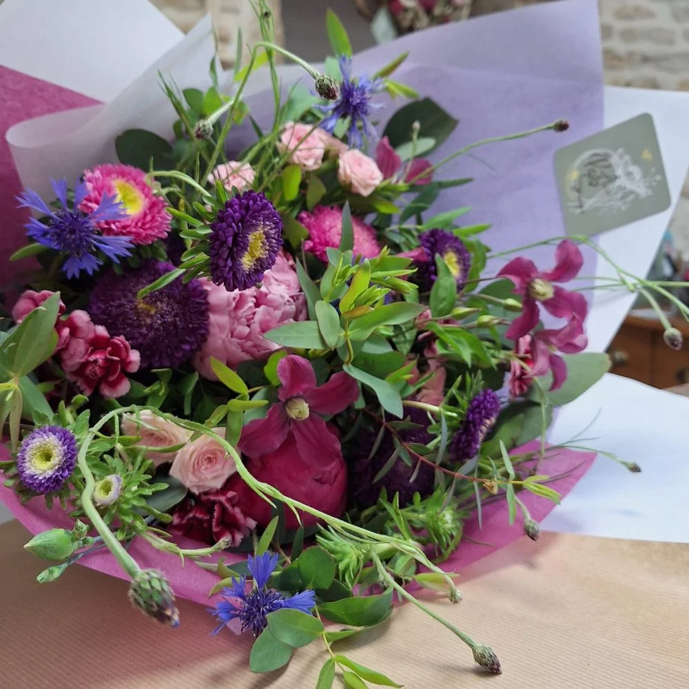 Bouquet Remerciements, par Atelier Pétales Sauvages, fleuriste à Agey