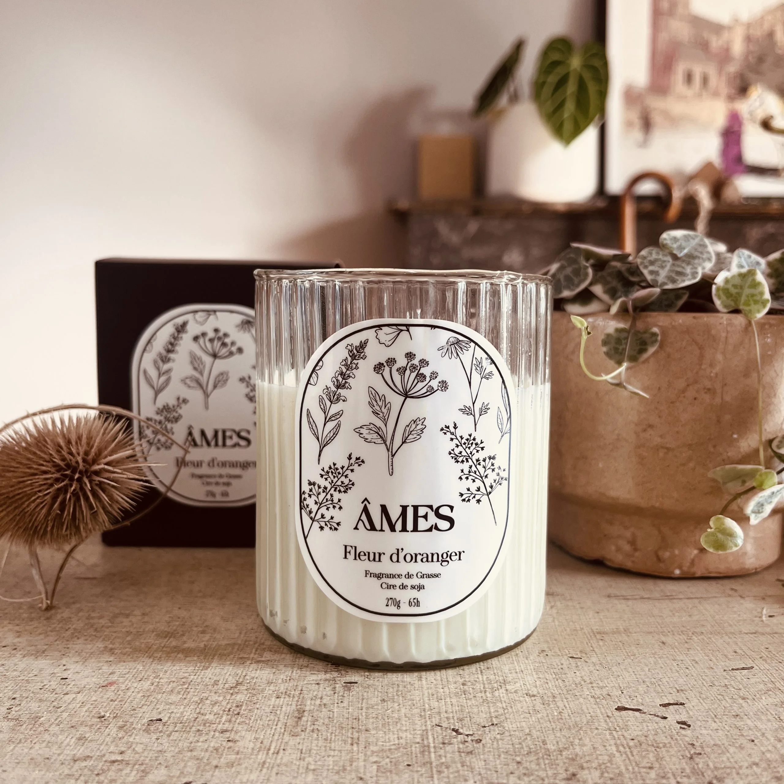 Bougie parfumée « AMES », par Maison Marguerite, fleuriste à Le Mans