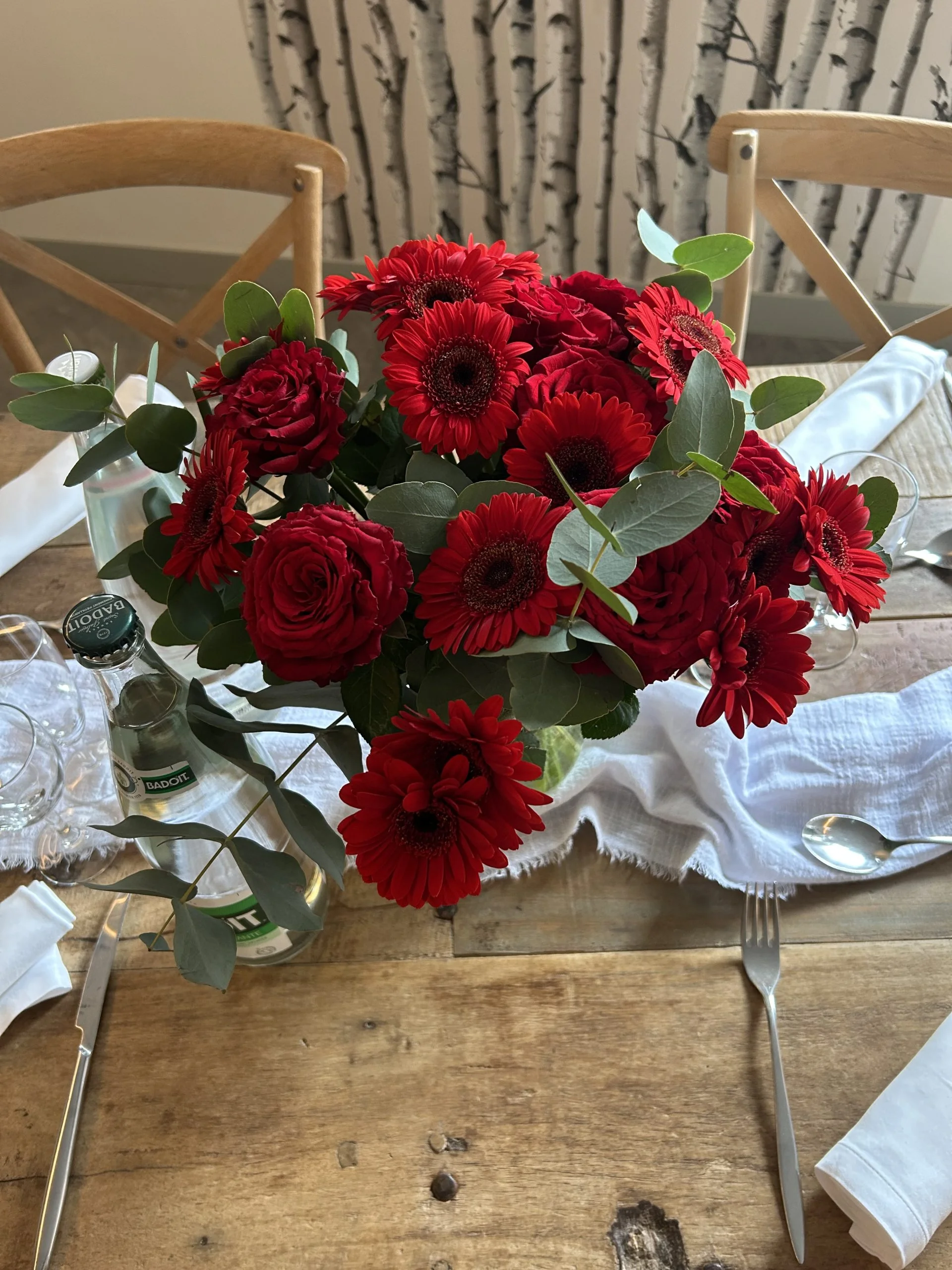 Rouge passion, par Au Bouquet de la Reine, fleuriste à Boulogne-Billancourt