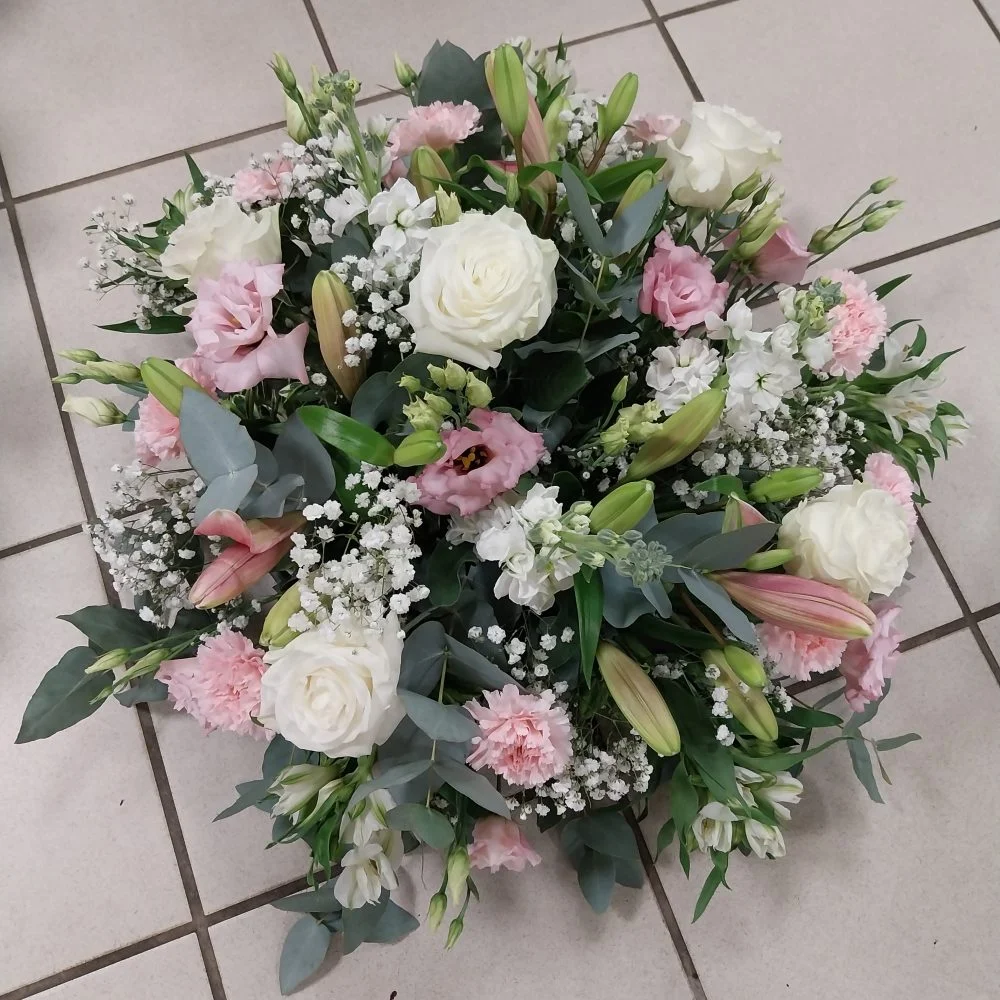 Coussin Rond, par Montluçon Fleurs, fleuriste à Montluçon