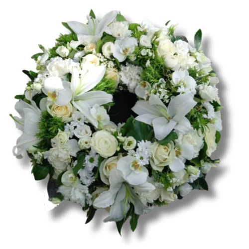 Couronne ouverte « Jasmine », par Fleurs et Pétales, fleuriste à Bordeaux
