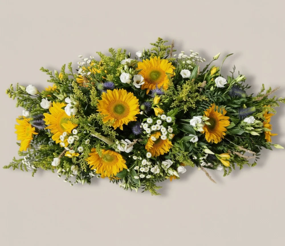 Coussin deuil, par La Nature en Fleurs, fleuriste à Toul