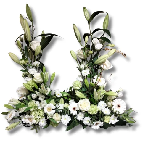 Devant de tombe « Laura », par Fleurs et Pétales, fleuriste à Bordeaux
