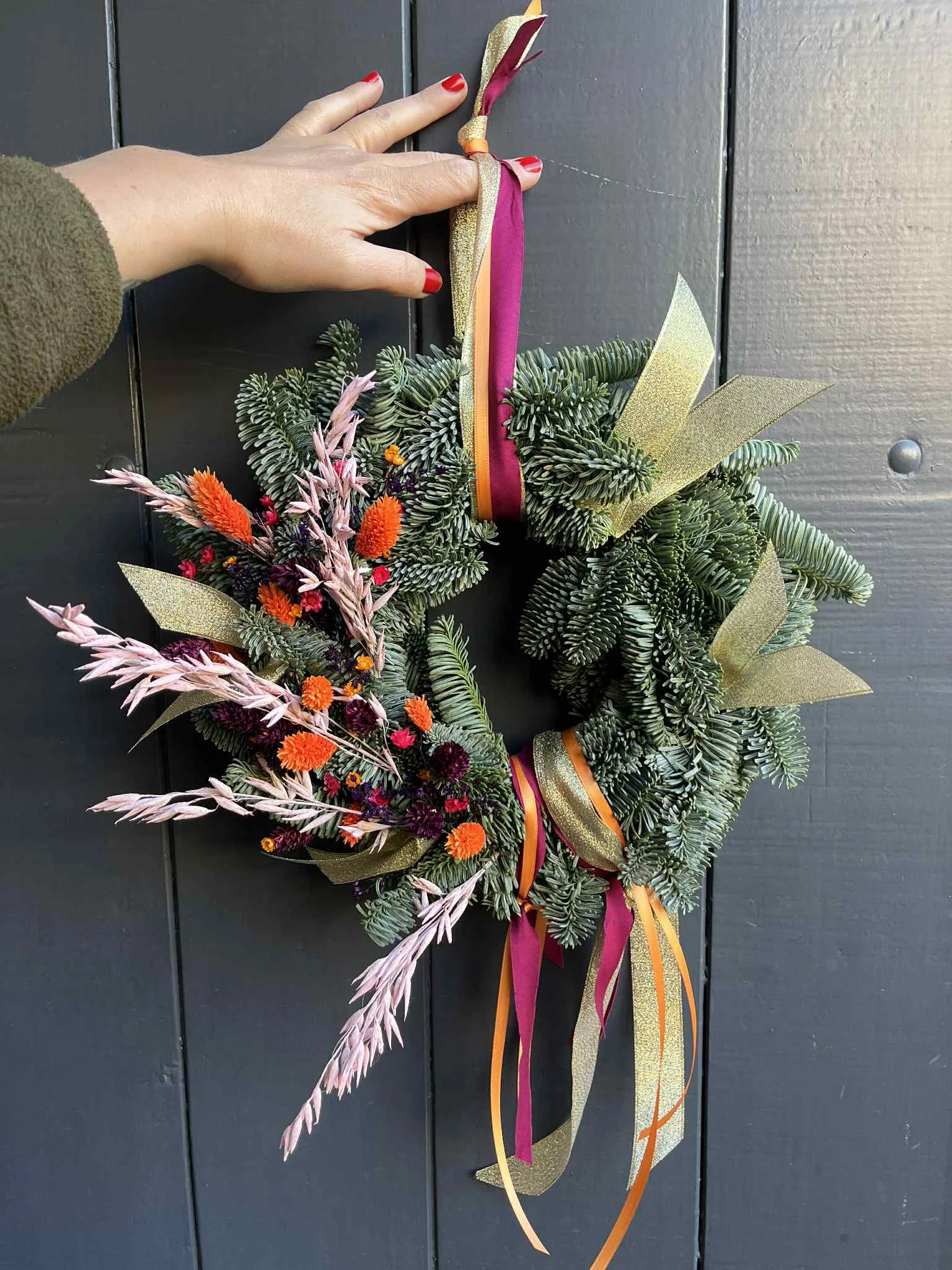 Couronne de Noel, par Eglantine Fleuriste, fleuriste à Bouguenais