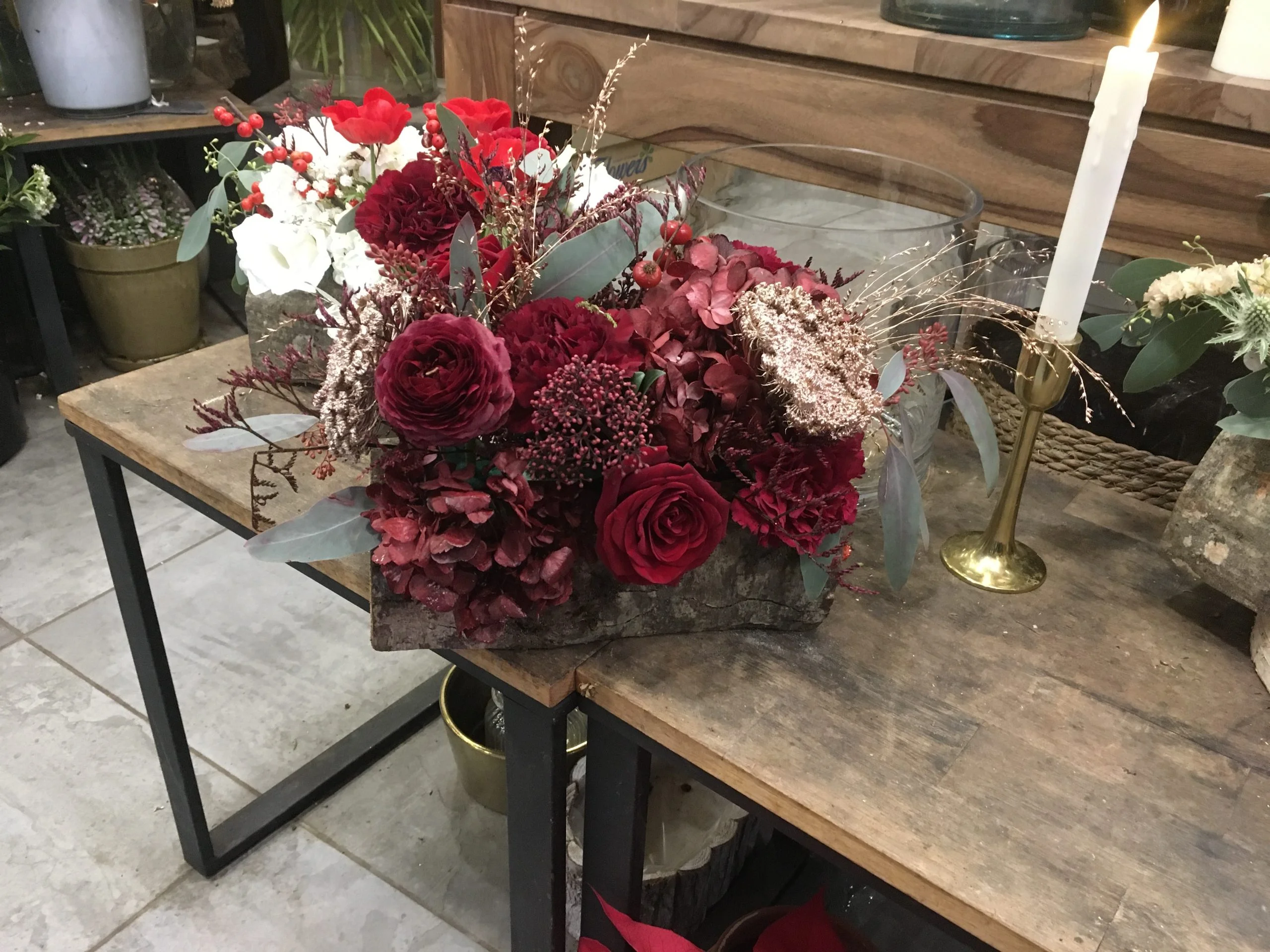 Bûche de Noël, par Audrey B. Fleuriste, fleuriste à Levallois-Perret