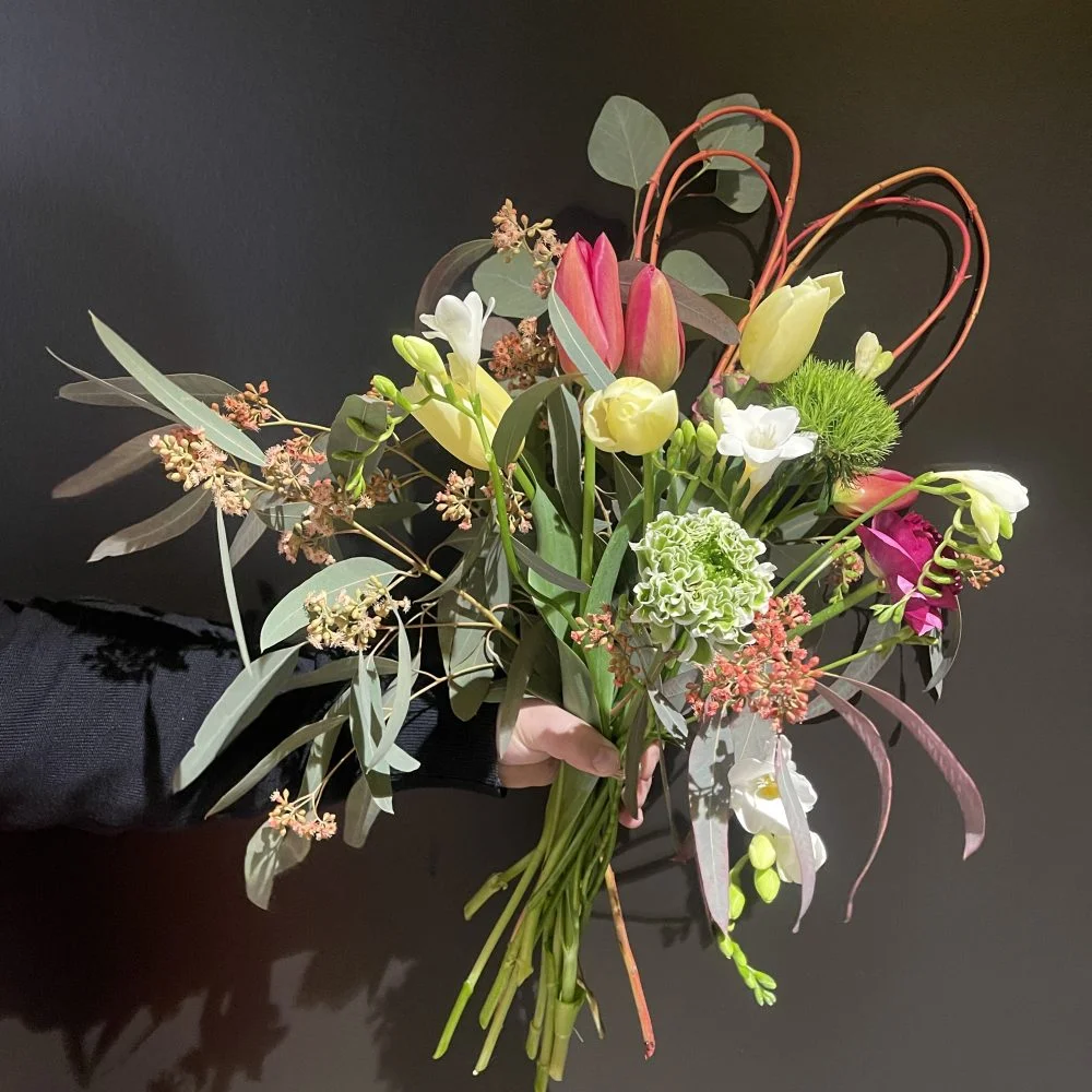 Bouquet Saint-Valentin, par Marguerite et compagnie, fleuriste à Cusset