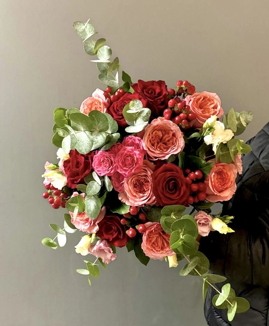 Bouquet de feu, par Les fleurs de Célony, fleuriste à Aix-en-Provence