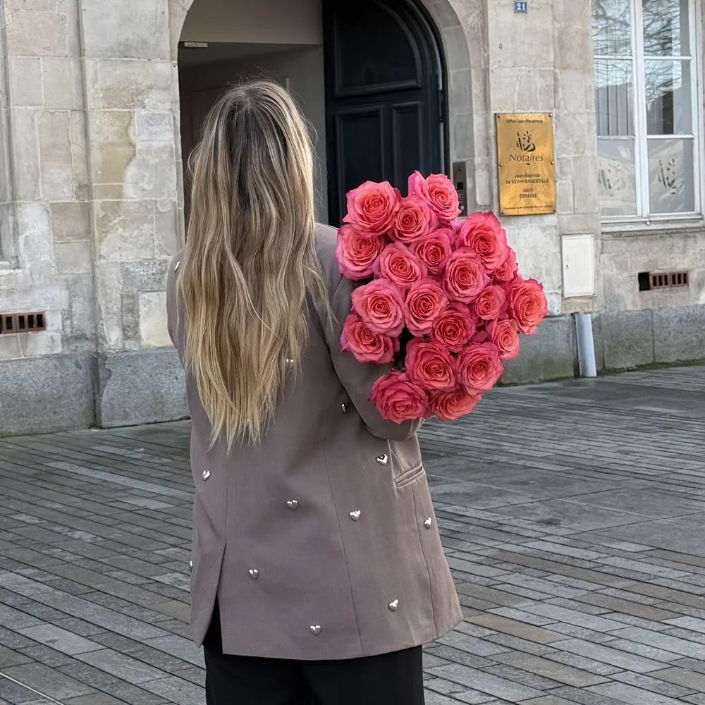 Bouquet de Roses roses, par Fleurs d’élégance, fleuriste à Caen