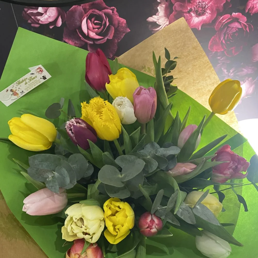 Bouquet de tulipes, par Histoire de Fleurs Rougemont, fleuriste à Rougemont