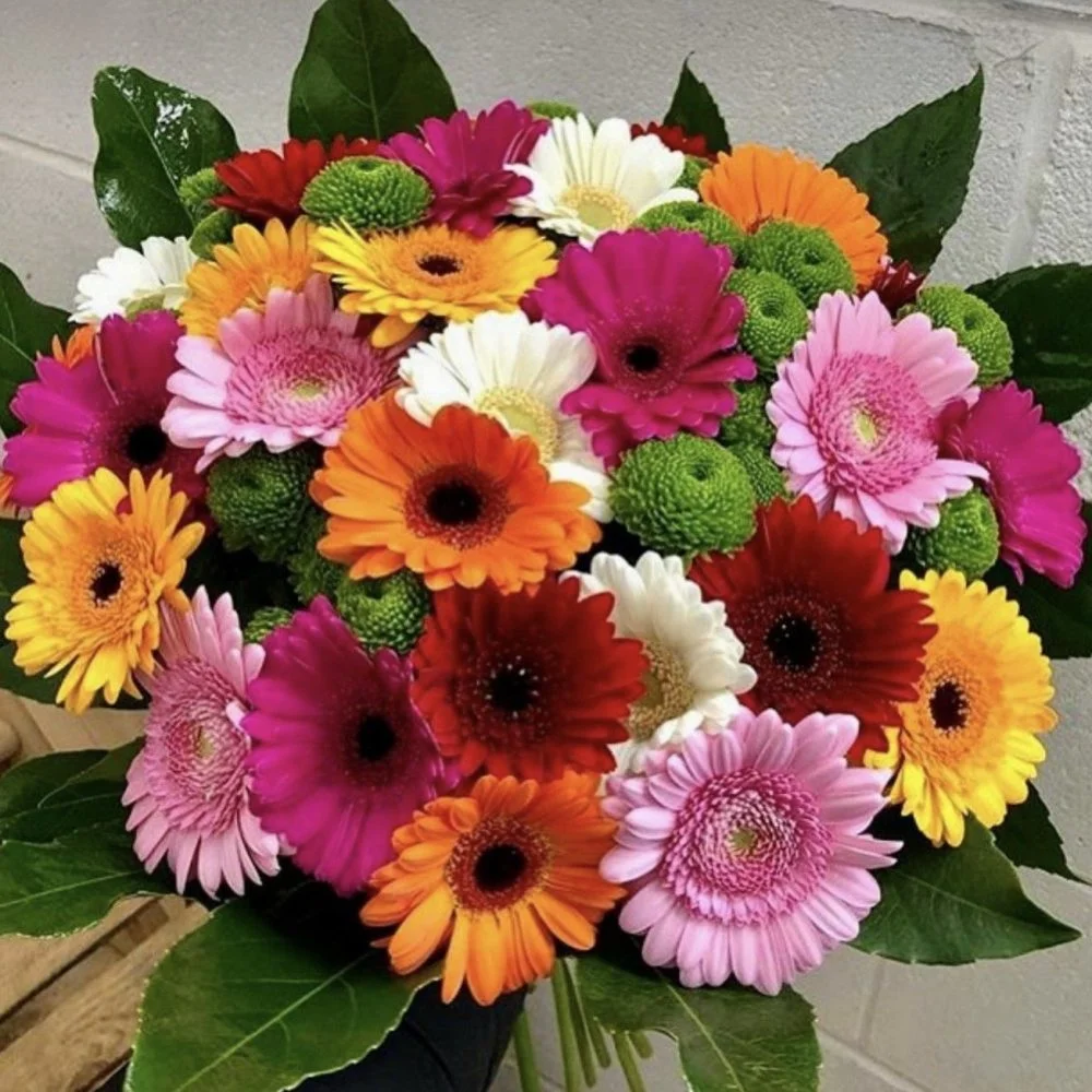 Bouquet coloré Germini, par Les fleurs de Célony, fleuriste à Aix-en-Provence