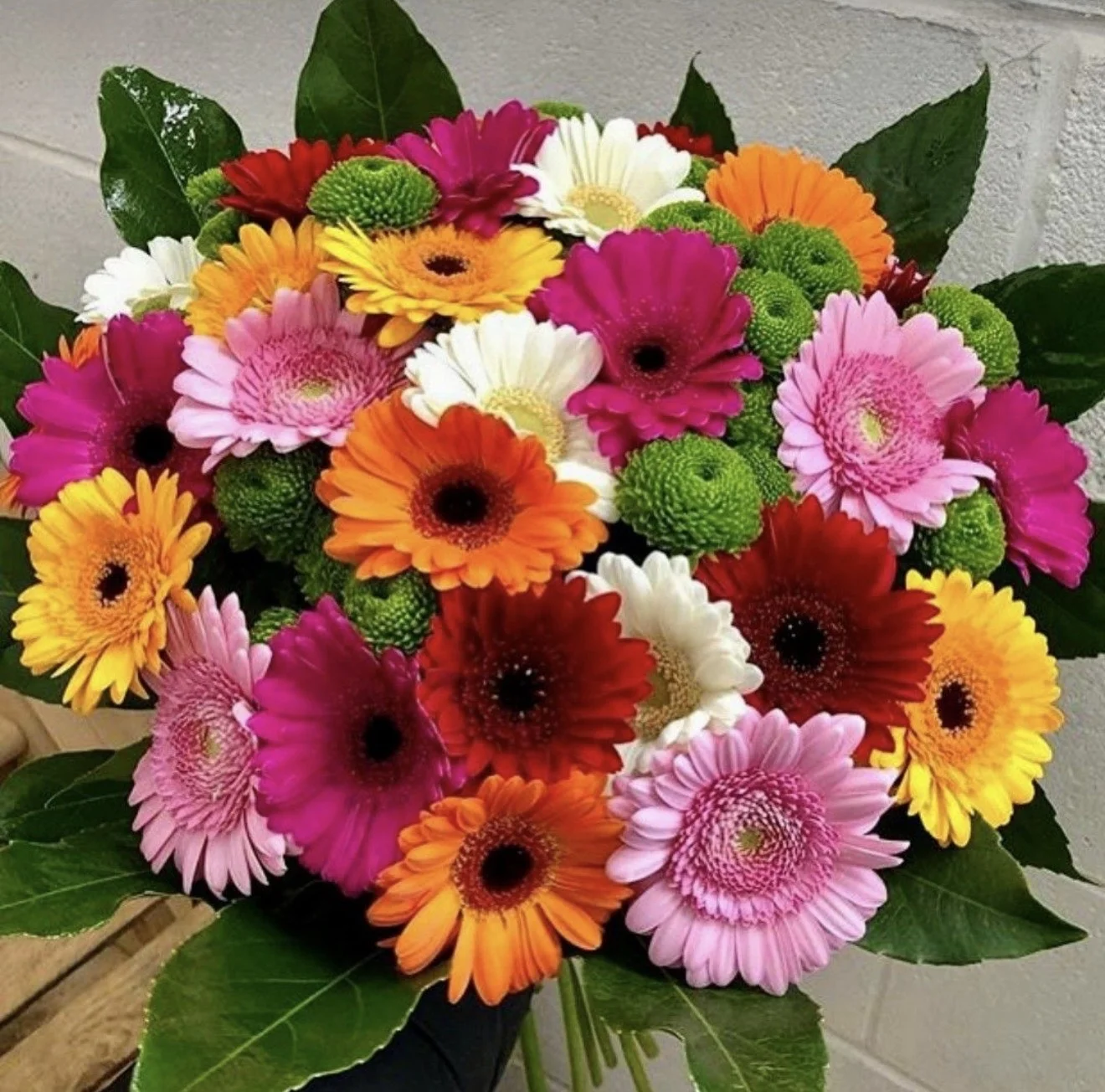 Bouquet coloré Germini, par Les fleurs de Célony, fleuriste à Aix-en-Provence