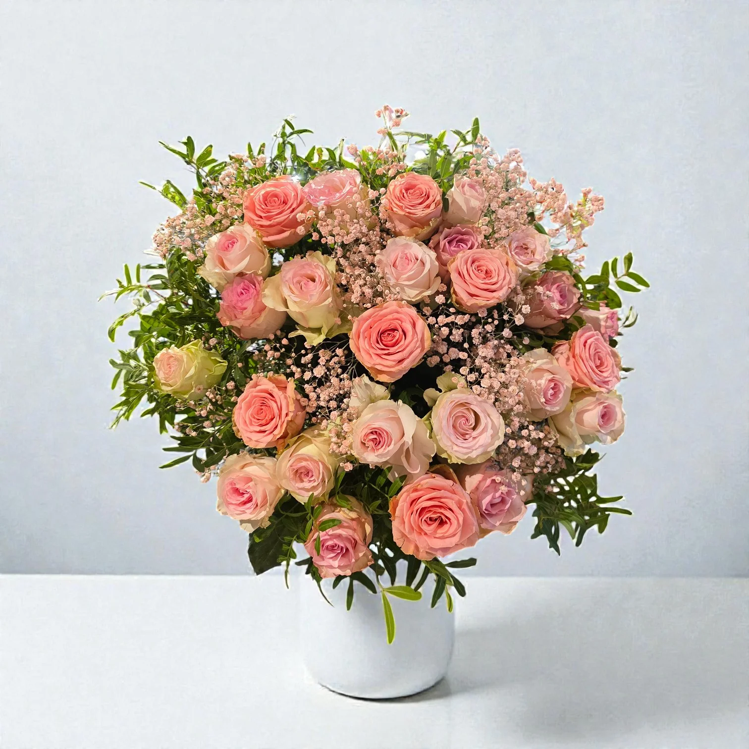 Bouquet de Roses roses, par Les fleurs de Mila, fleuriste à Londerzeel