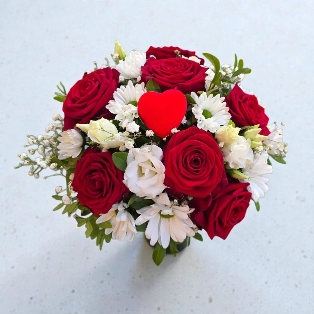 Romantic Heart Bloom, par Les fleurs de Mila, fleuriste à Londerzeel