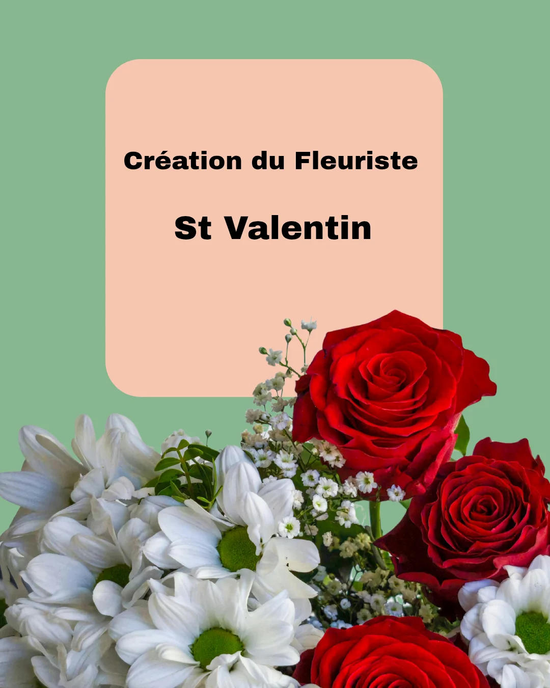 Bouquet Saint-Valentin, par Végétalys, fleuriste à Maromme