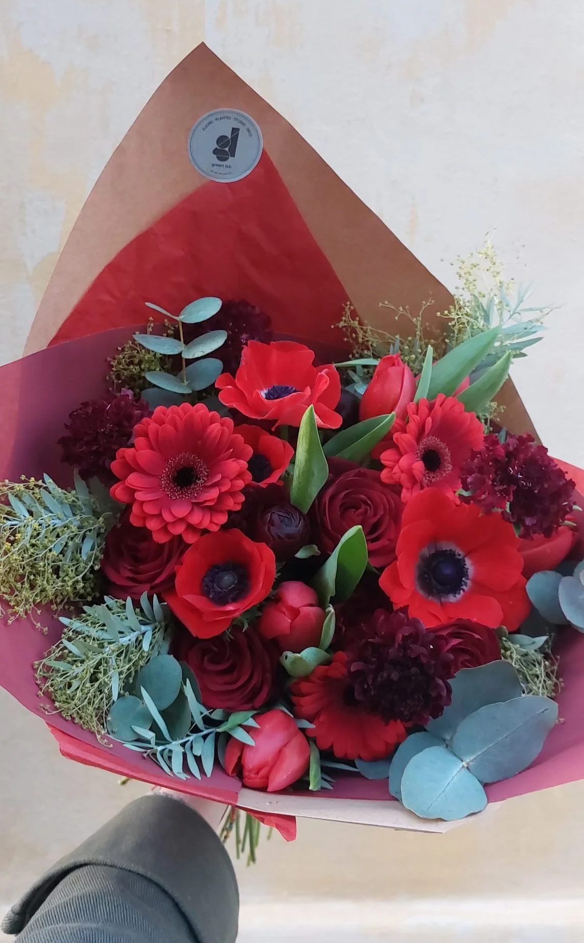 Bouquet Saint-Valentin, par Green Lab, fleuriste à Aix-en-Provence