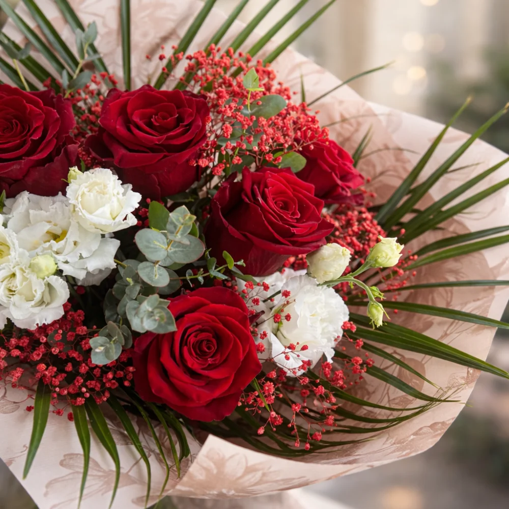 Bouquet Saint-Valentin, par Maïfleurs, fleuriste à Douarnenez