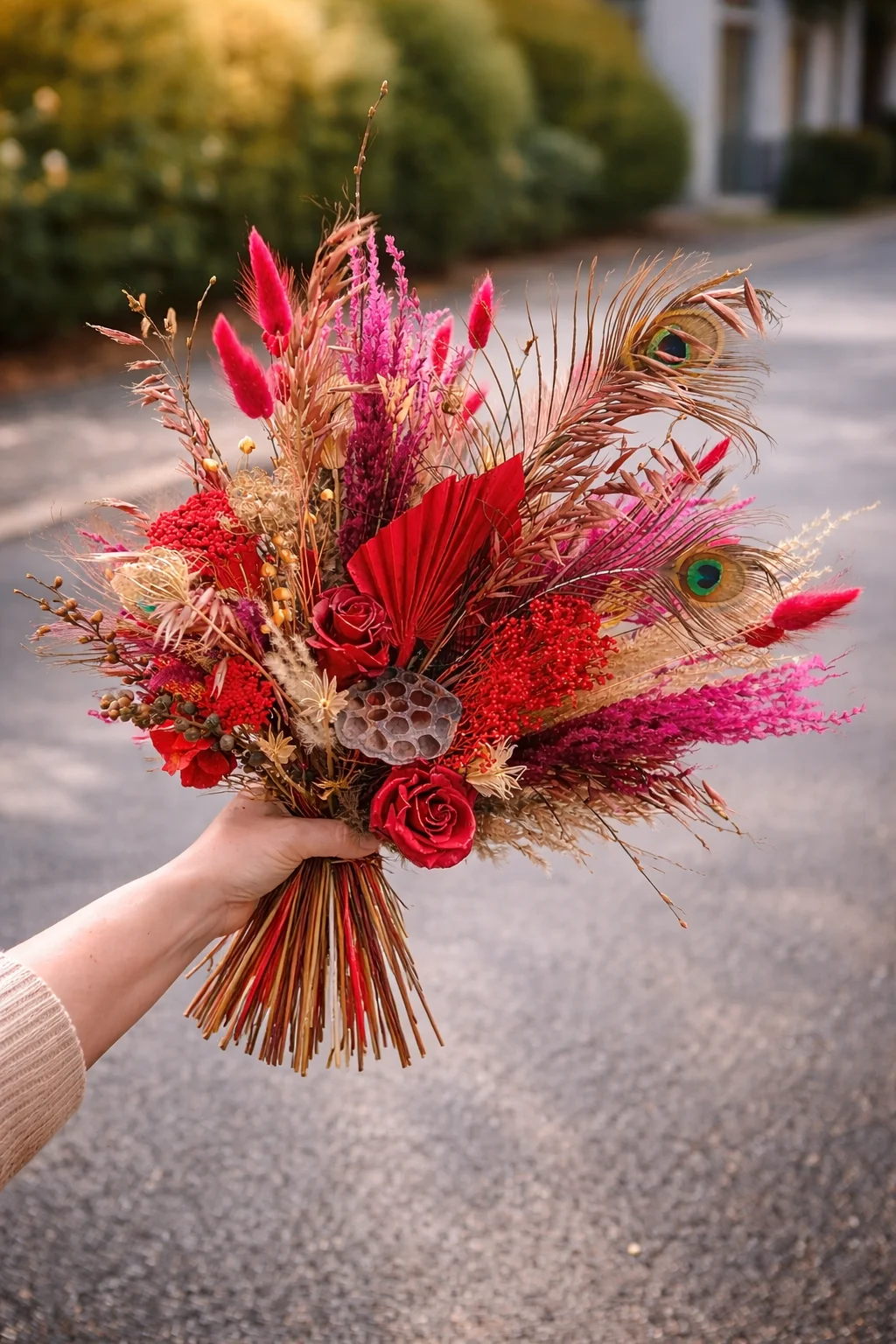 Bouquet de fleurs séchées (XXL), par Atelier Cotylédon, fleuriste à Quimper