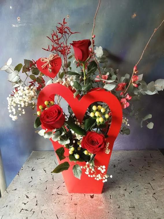 COMPOSITION ST VALENTIN, par Lili la main verte, fleuriste à Talence