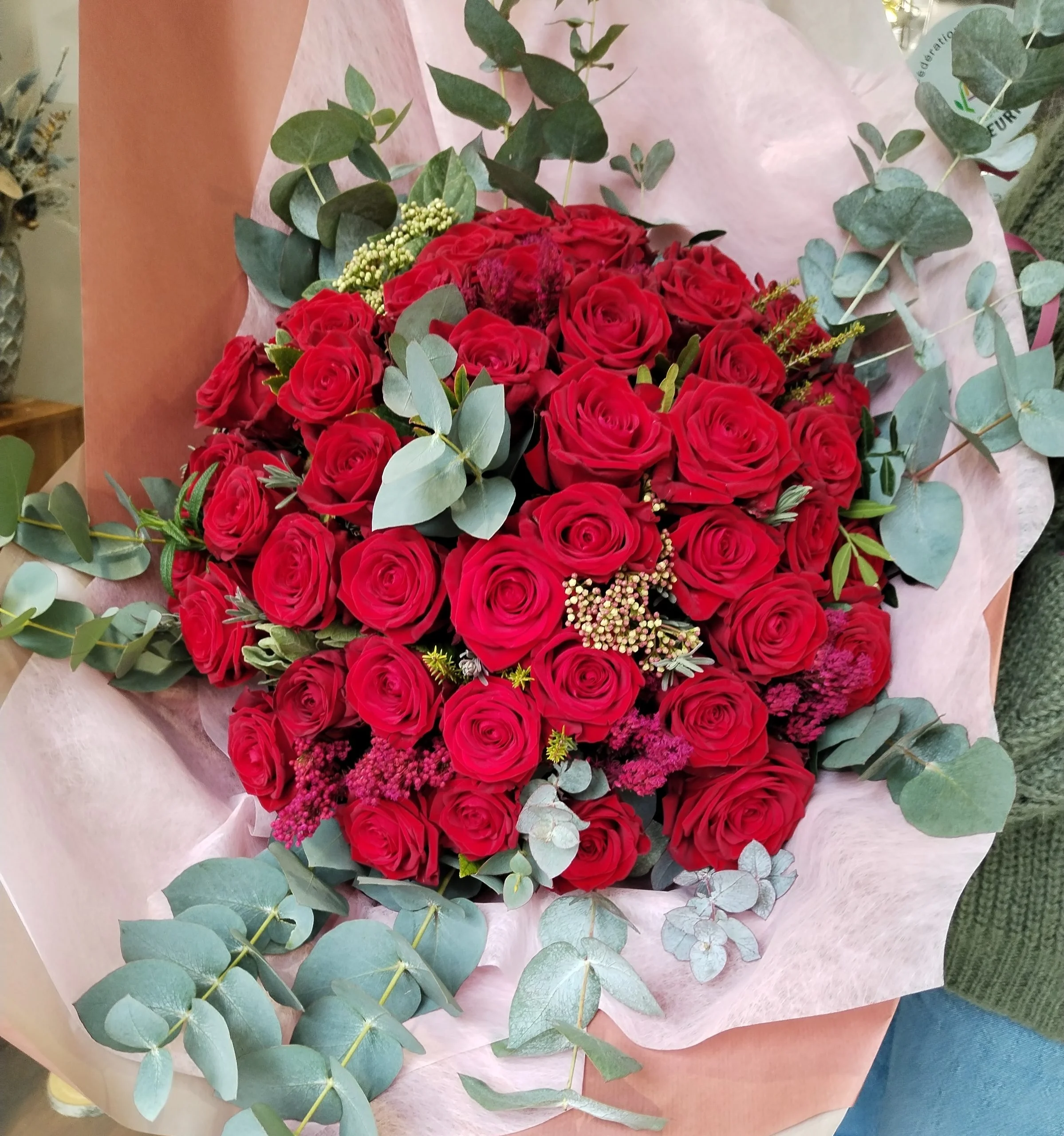 Bouquet de Roses rouges, par Hana Fleurs, fleuriste à Aubenas