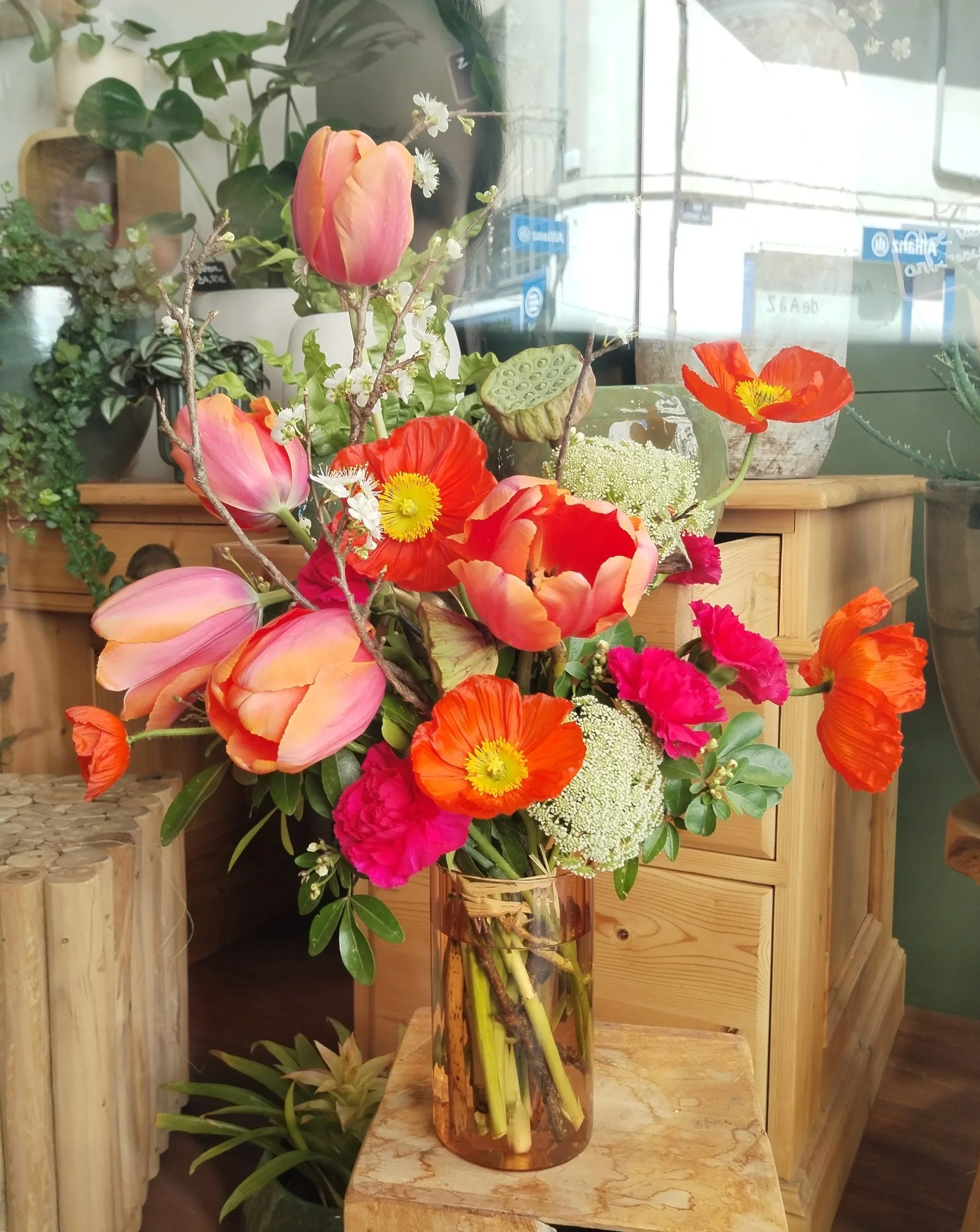 Bouquet de l&rsquo;Artisan / Camaïeu Orange, par Hana Fleurs, fleuriste à Aubenas