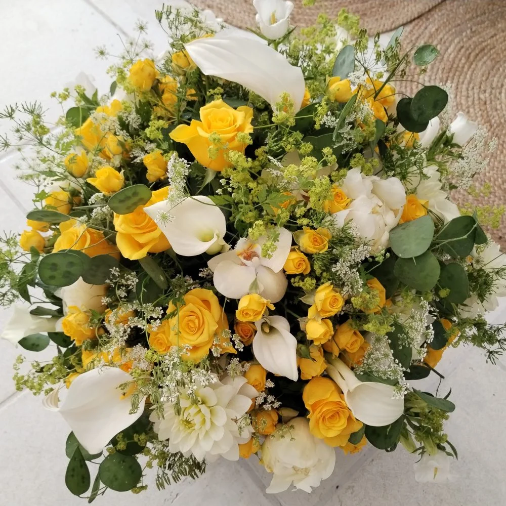 Bouquet de l'Artisan / Camaïeu Jaune, par Hana Fleurs, fleuriste à Aubenas