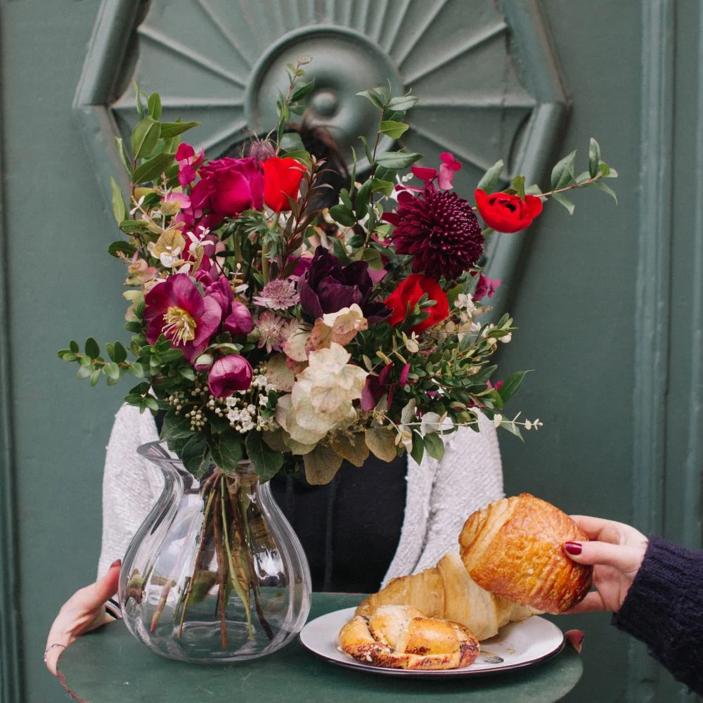 Saint Valentin + Viennoiserie, par Poppy Figue, fleuriste à Toulouse