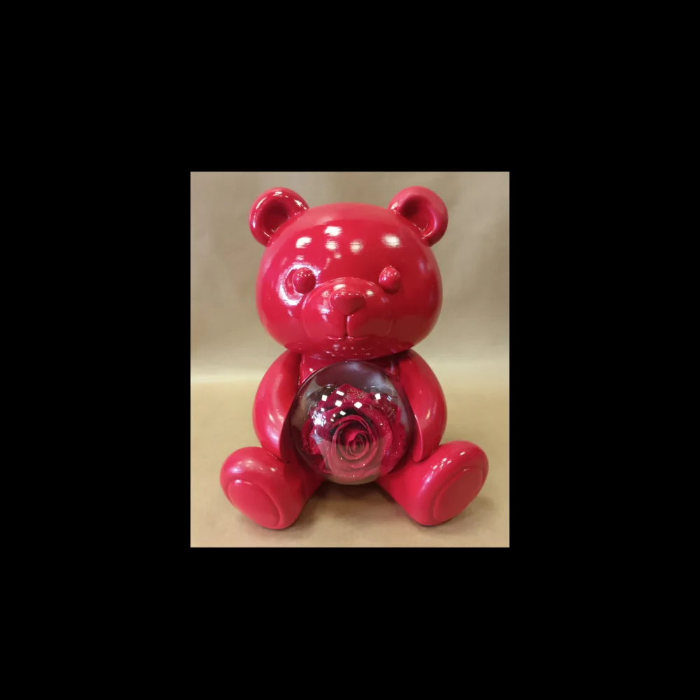 Ourson Éternel Rouge, par Monloup artisan fleuriste, fleuriste à Roanne