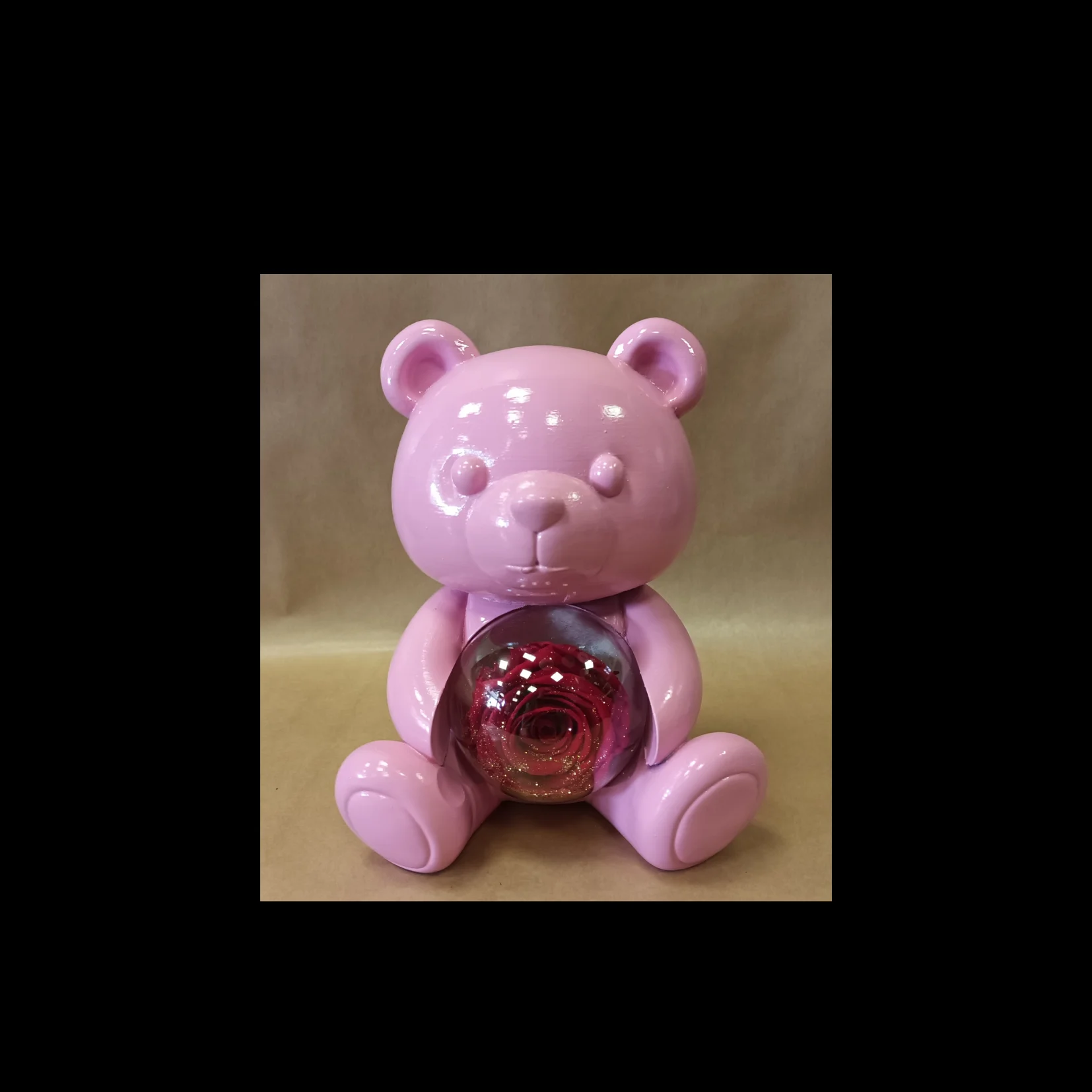 Ourson Éternel rose, par Monloup artisan fleuriste, fleuriste à Roanne