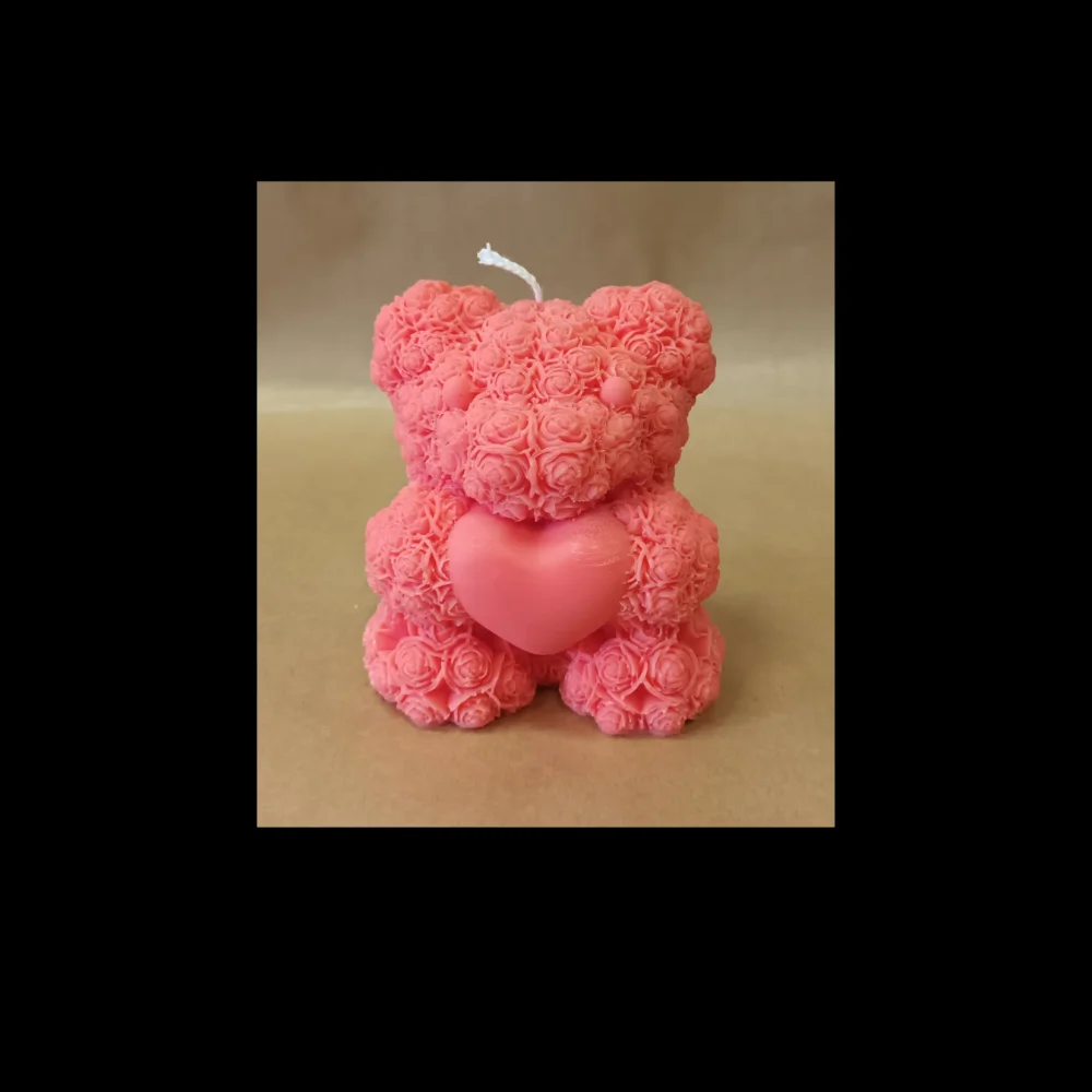 Bougie ours, par Monloup artisan fleuriste, fleuriste à Roanne