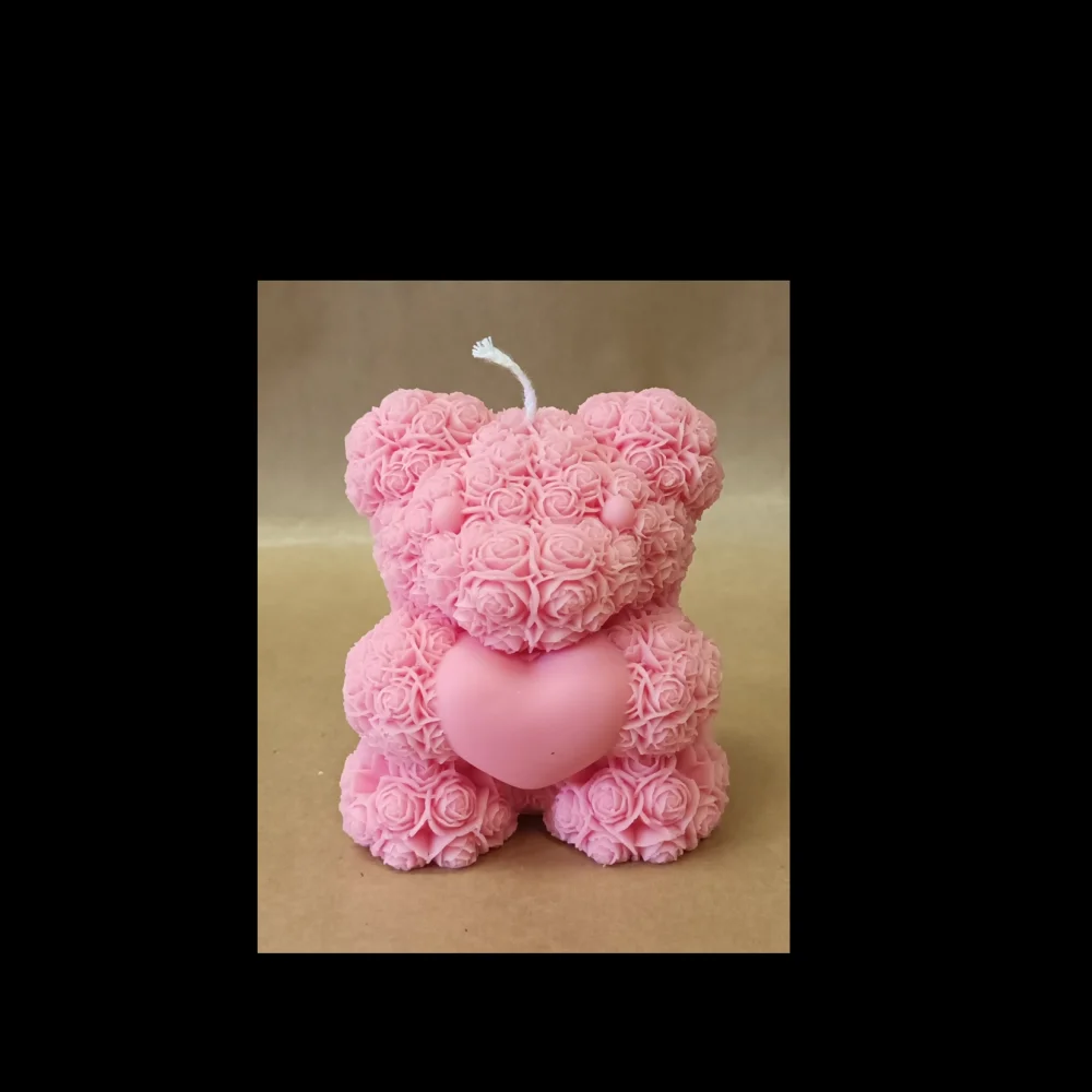 Bougie ours, par Monloup artisan fleuriste, fleuriste à Roanne