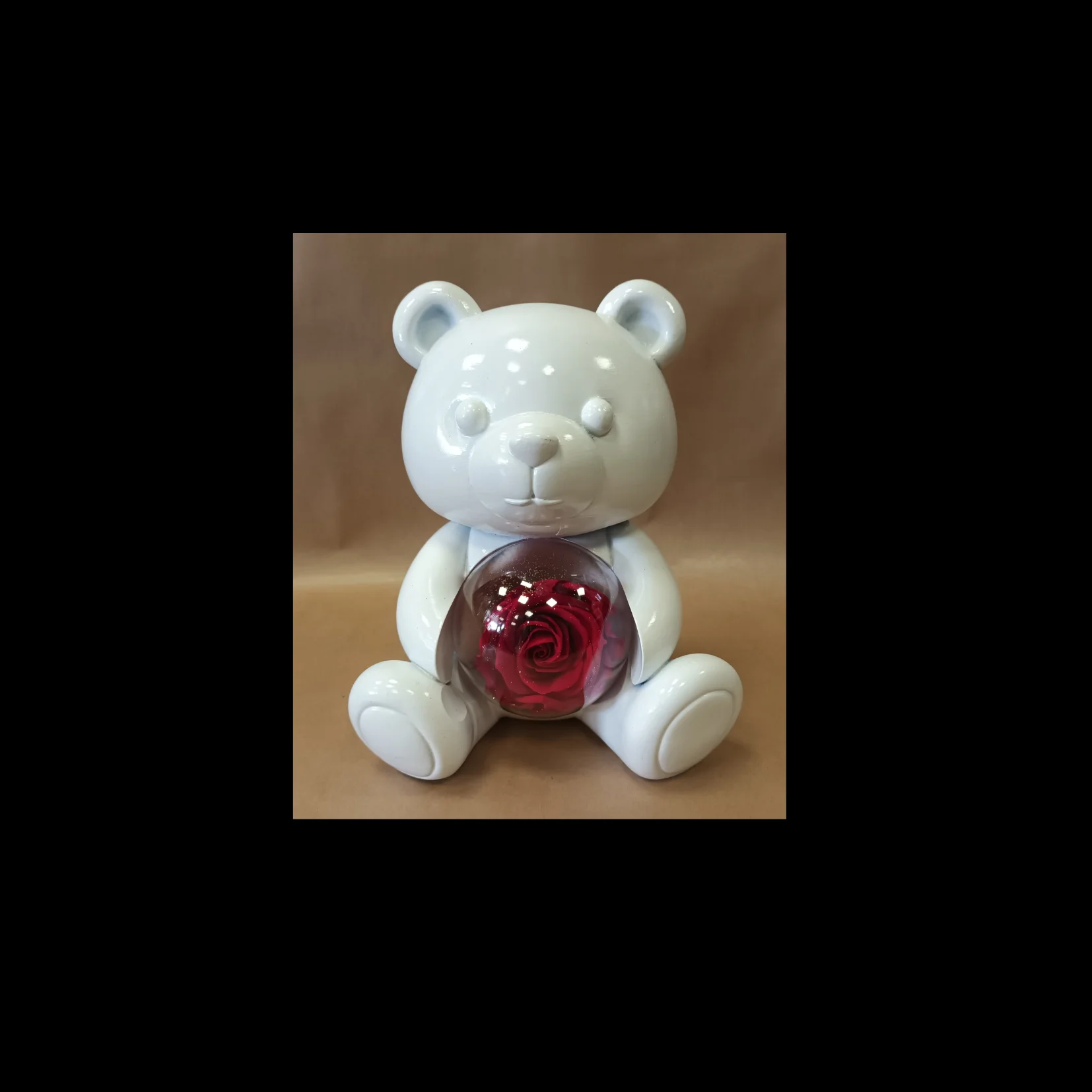 Ourson Éternel blanc, par Monloup artisan fleuriste, fleuriste à Roanne