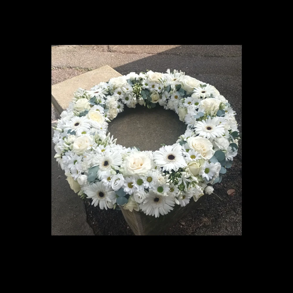 Couronne deuil, par Monloup artisan fleuriste, fleuriste à Roanne
