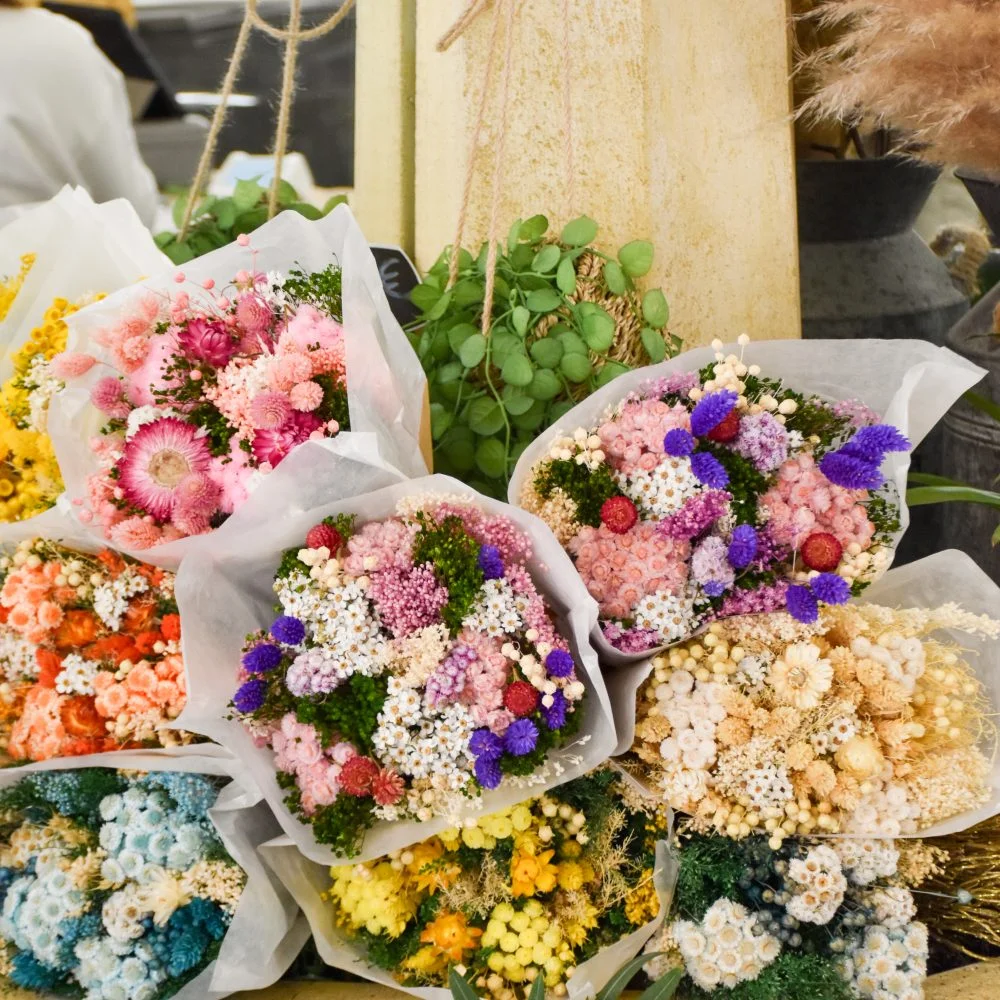 Bouquet de fleurs séchées, par La Rose d'Or, fleuriste à Ollioules