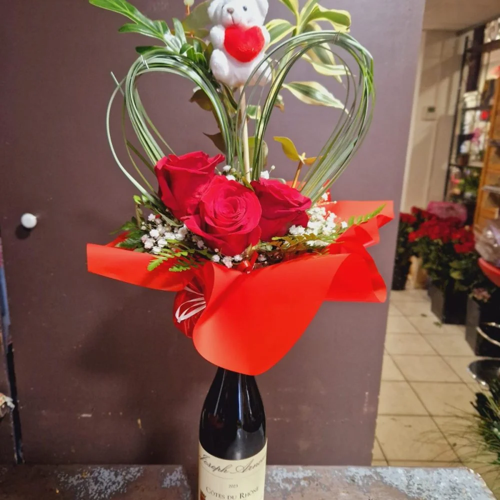 Accord Fleurs et Vin, par Floralies 2, fleuriste à Marseille