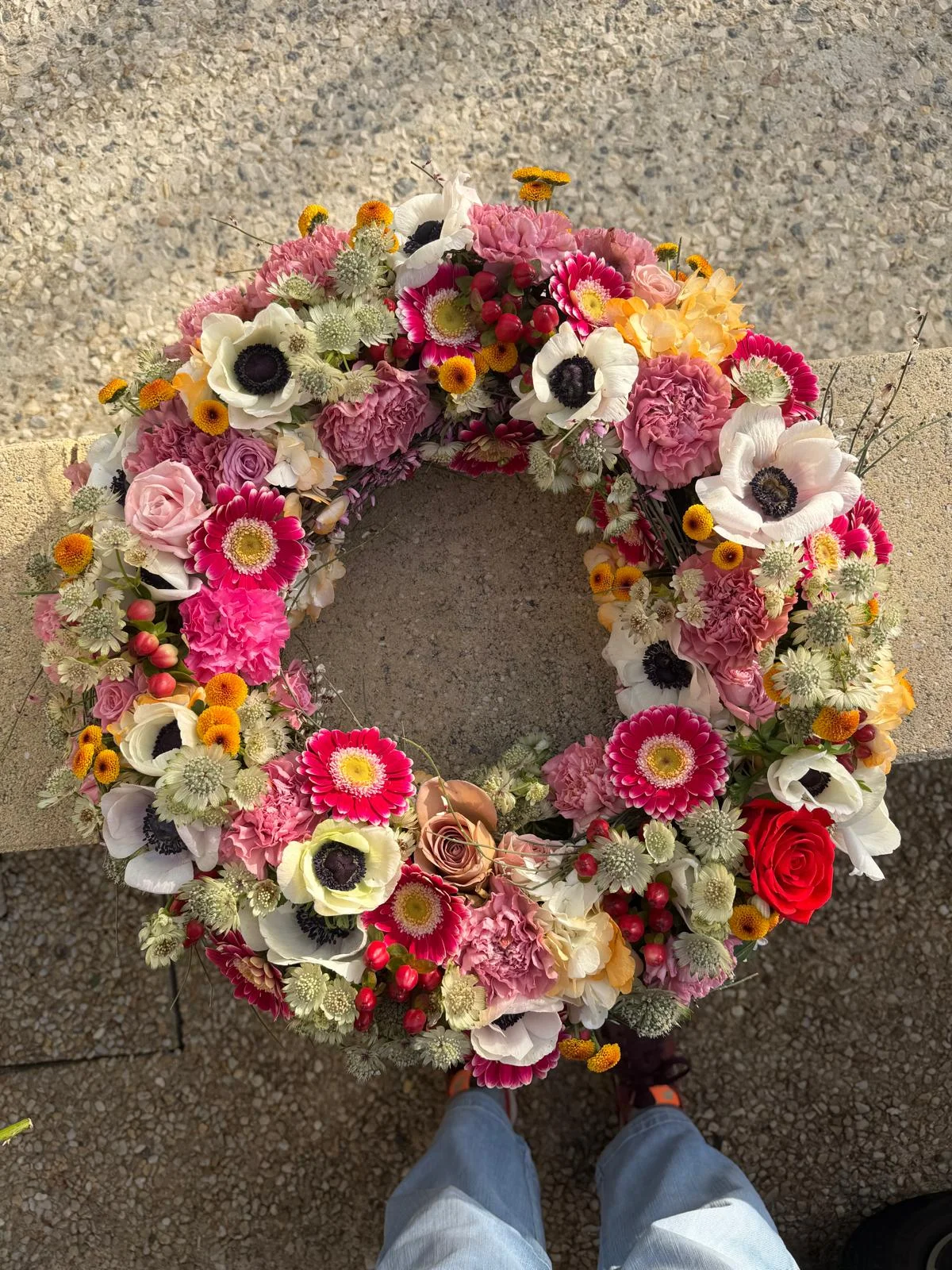 Couronne de deuil de Valentine Fleuriste, par Valentine Fleuriste, fleuriste à La Rochelle