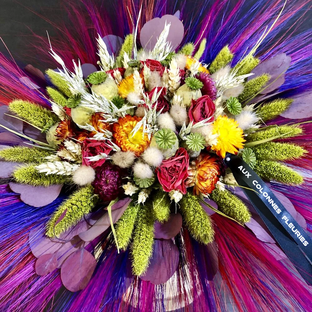 Bouquet de Fleurs Séchées, par Aux Colonnes Fleuries, fleuriste à Ajaccio