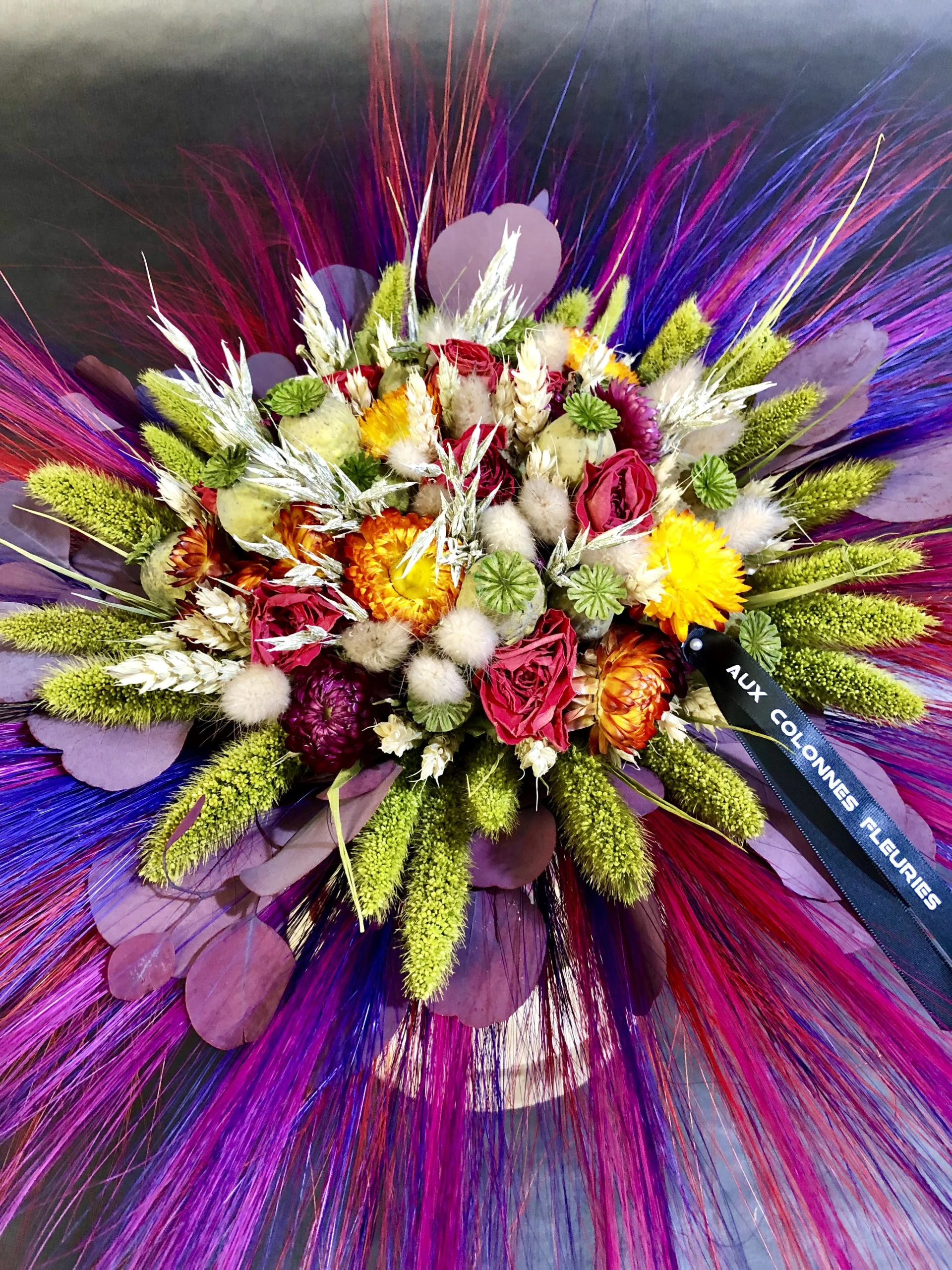 Bouquet de Fleurs Séchées, par Aux Colonnes Fleuries, fleuriste à Ajaccio