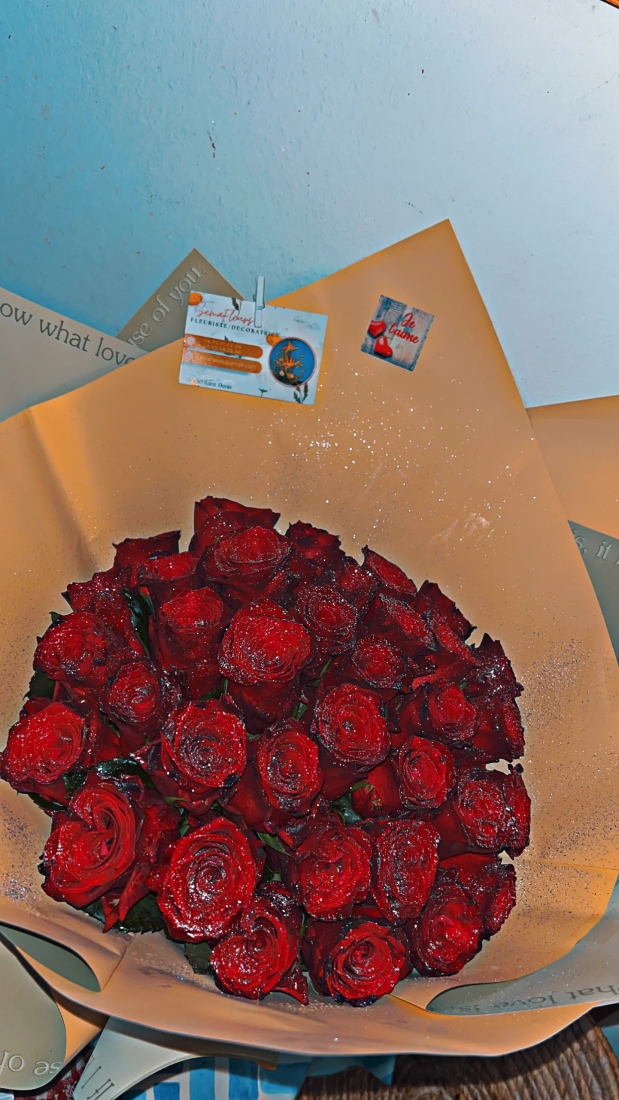 Bouquet de rose rouge, par Sema Fleurs, fleuriste à Saint-Denis