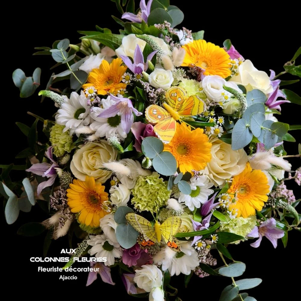 Bouquet Champêtre, par Aux Colonnes Fleuries, fleuriste à Ajaccio