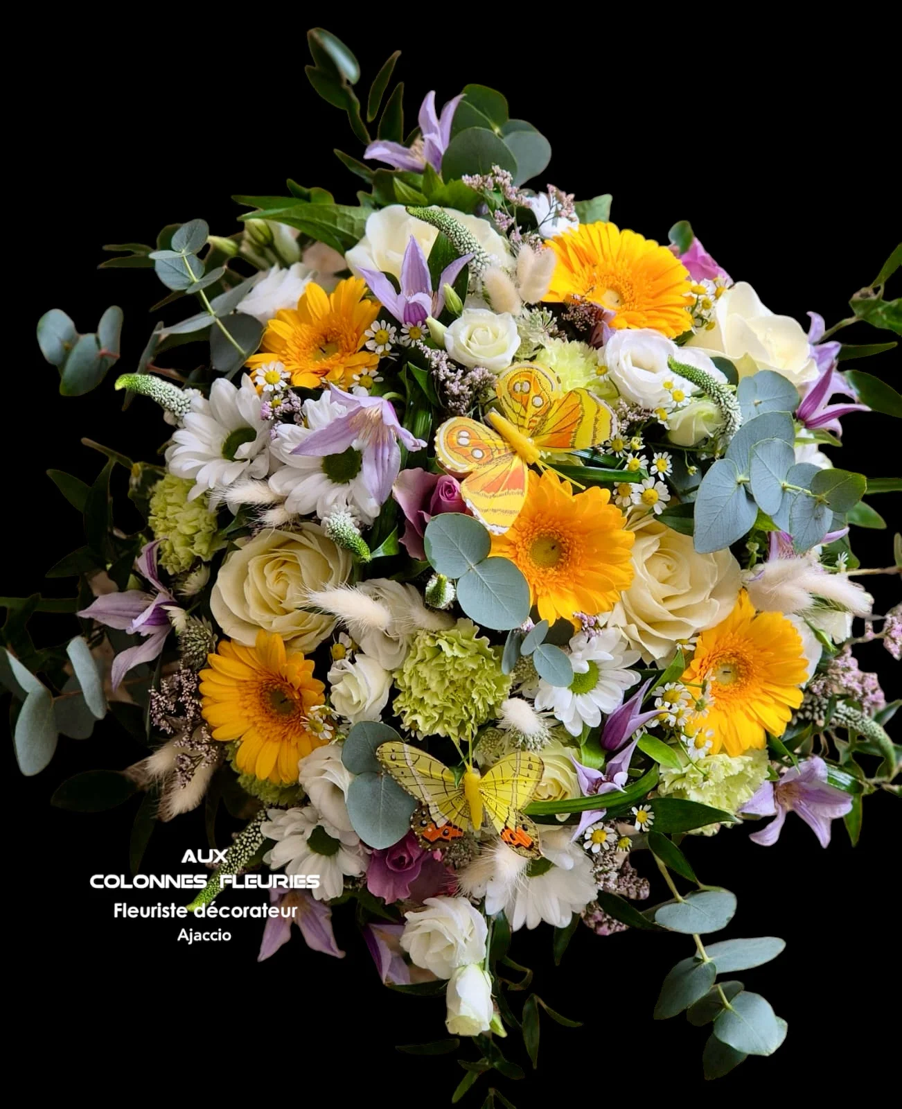 Bouquet Champêtre, par Aux Colonnes Fleuries, fleuriste à Ajaccio