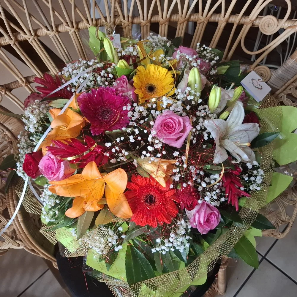 Bouquet fleur mélanger, par Céline Création Florale, fleuriste à Le Tampon