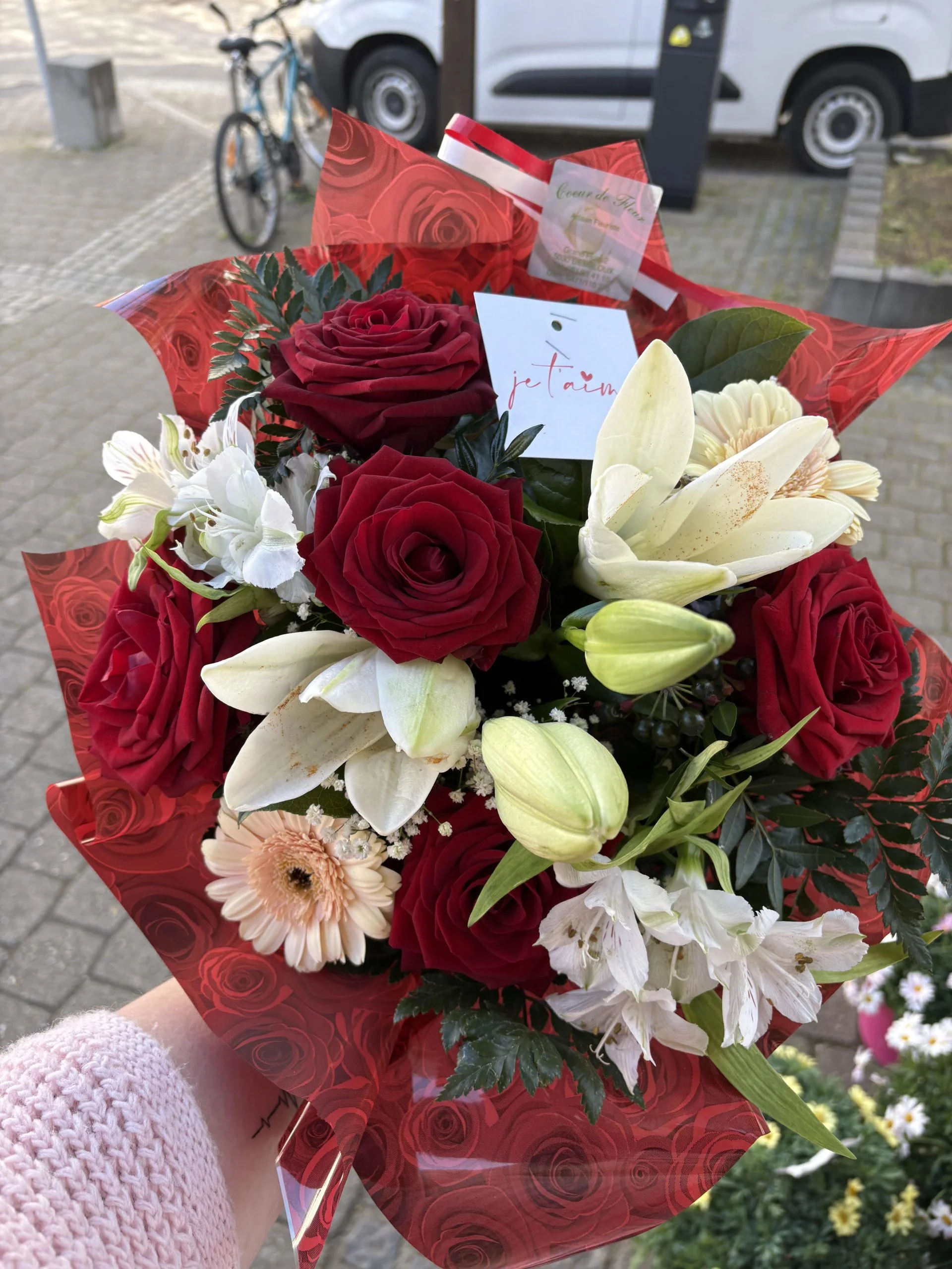 Bouquet Amour, par Coeur de Fleur, fleuriste à Gembloux