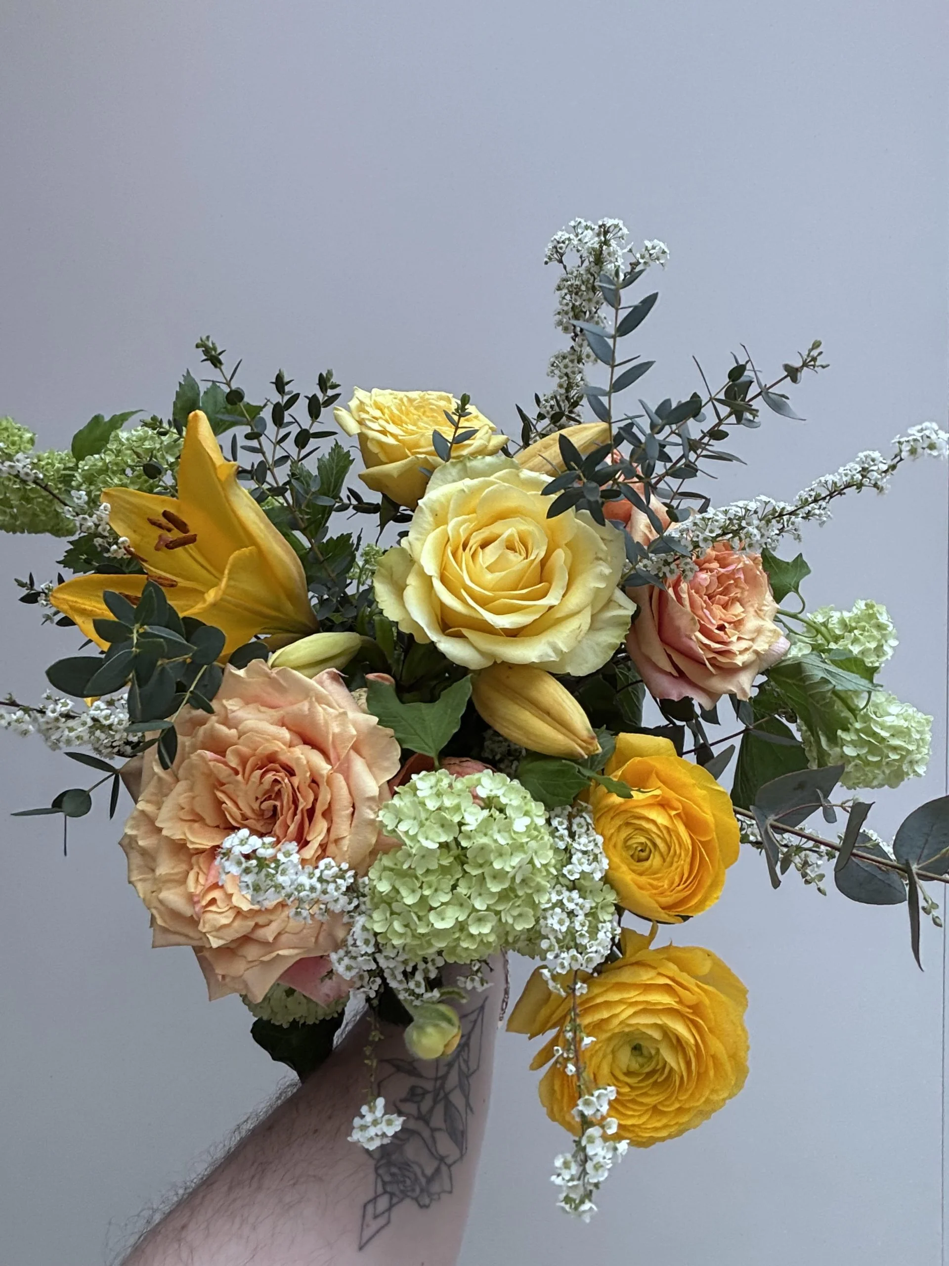 bouquet soleil, par Herbacée, fleuriste à Francheville