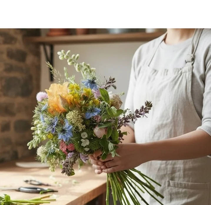 Bouquet Champêtre, par Les Cat' Saisons, fleuriste à Charleville-Mézières