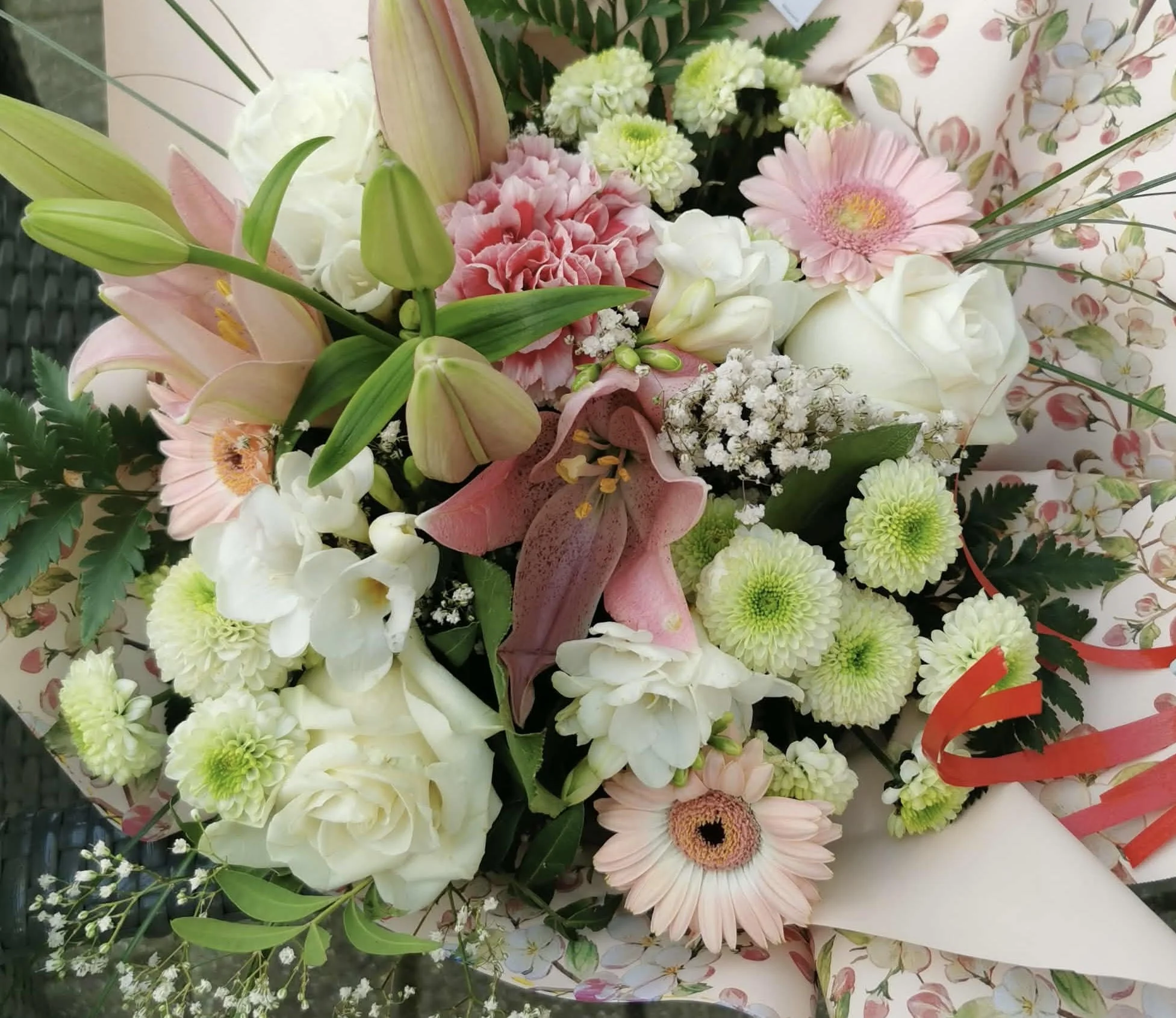 Bouquet Remerciements, par Coeur de Fleur, fleuriste à Gembloux