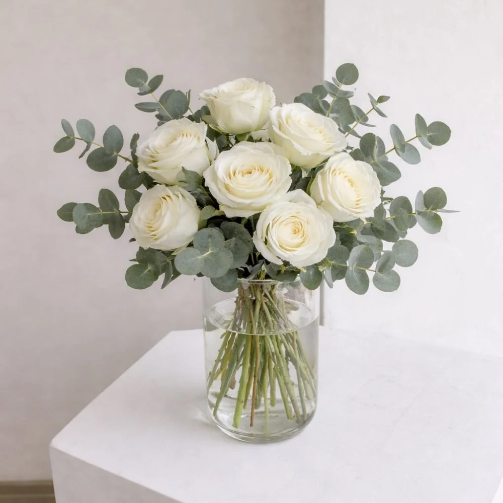 Bouquet de Roses blanches, par Art Alia, fleuriste à Saint-Yrieix-sur-Charente